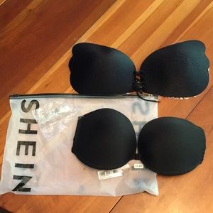 Shein Clear Strap Underwire Bra & Grommet Lace Up Bra